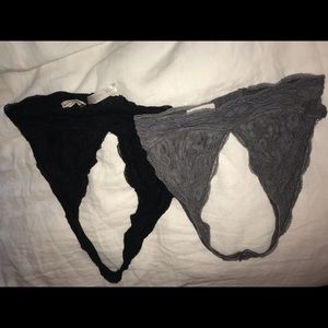 GRAY & BLACK BRALETTES